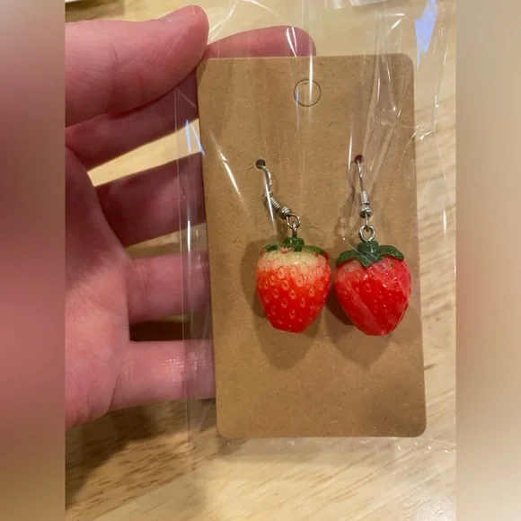 3/$10 Strawberry earrings - Picture 2 of 5